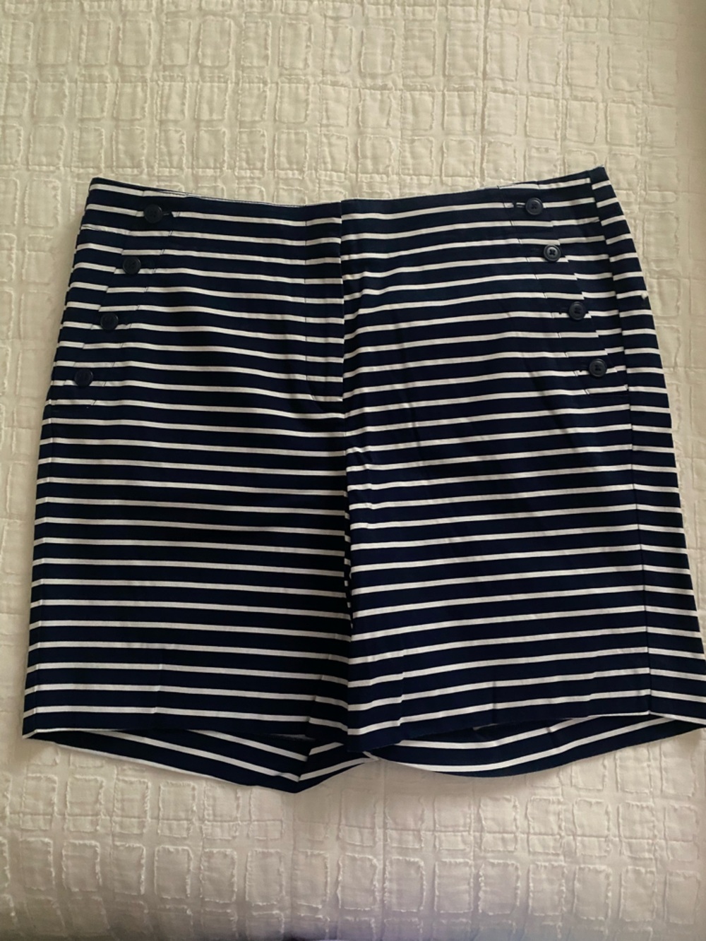 Talbots Navy and White Striped Women’s Shorts
